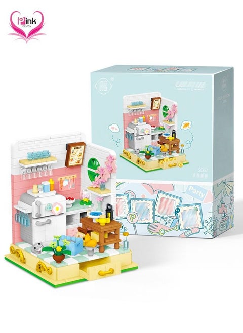 Mini Cartoon Series Creative Model Jigsaw Puzzle Assembling Building Block Toys Gourmet Series Classic Creative Children's Building Block Toys