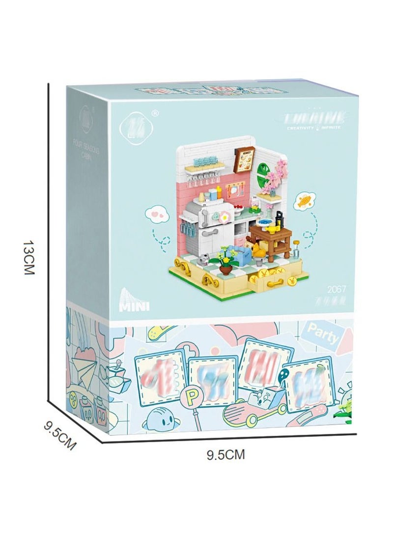 Mini Cartoon Series Creative Model Jigsaw Puzzle Assembling Building Block Toys Gourmet Series Classic Creative Children's Building Block Toys
