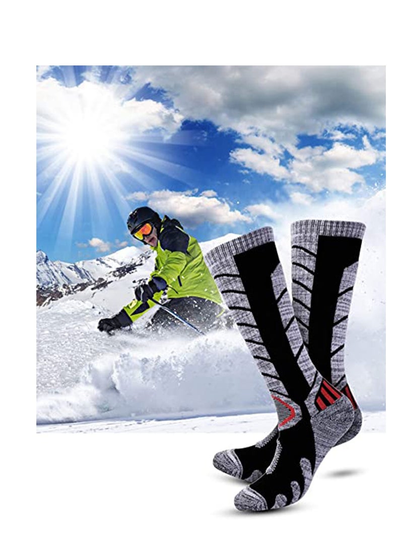 SYOSI - Knee High Compression Socks, Sports Comfortable Socks, Fit Athletic Ski Socks, Snowboarding Socks, Skiing Calf Socks, Winter Long Socks for Women Men Sport Running Travel (2Pairs) - Image 1