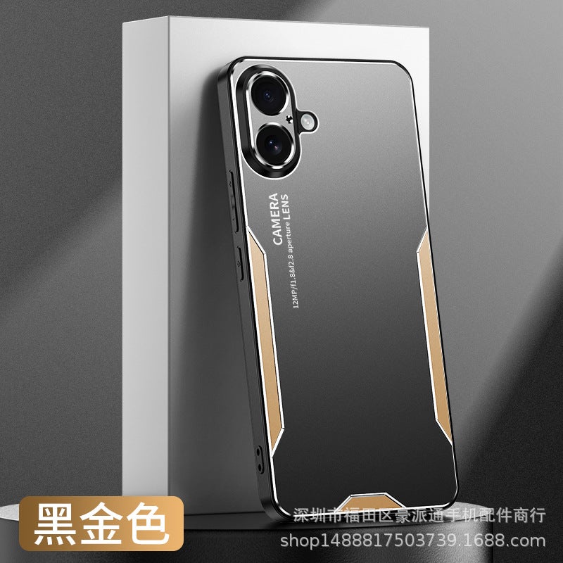 Suitable For Apple 17 Phone Case Iphone 16 Metal Blade 15 Simple 13 Full Coverage 14 New Model 8P Anti-Drop For Men And Women - Image 1