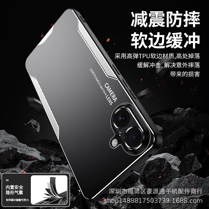Suitable For Apple 17 Phone Case Iphone 16 Metal Blade 15 Simple 13 Full Coverage 14 New Model 8P Anti-Drop For Men And Women - Image 4
