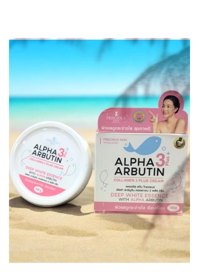 Alpha 3plus Arbutin Collagen Cream for Face and Body 100g
