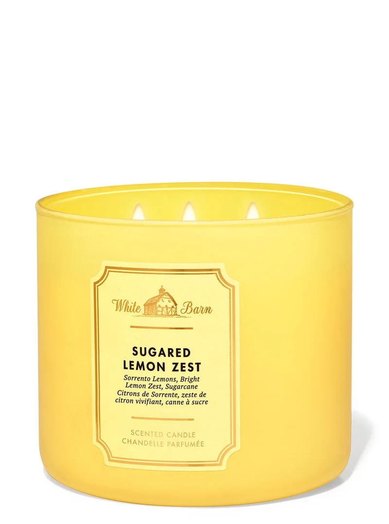 Bath & Body Works Sugared Lemon Zest 3-Wick Candle 14.5 oz / 411 g