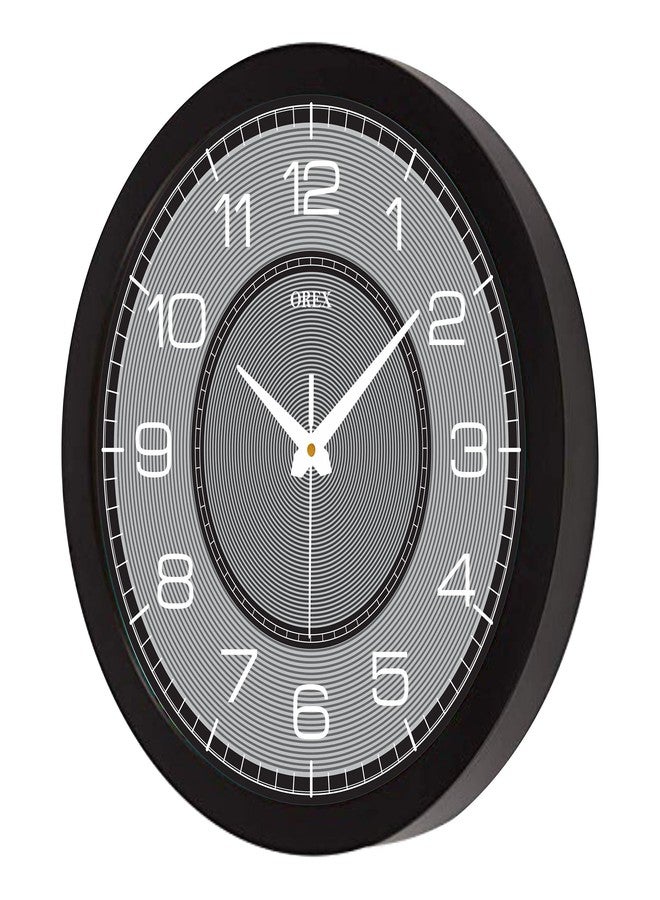 OREX Stylish Wall Clock for Home/Living Room/Bedroom/Kitchen/Office/Kids Room/Shop (Gray) - Image 2