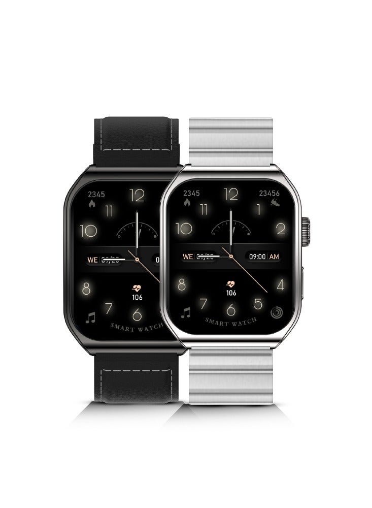 Lycka Smarto Curve Smart Watch 2.02 inch LED Display, Bluetooth Calling, Standby Time: 7 days, Usage Time: 3 days Waterproof IPx7 (MATT BLACK) - Image 1
