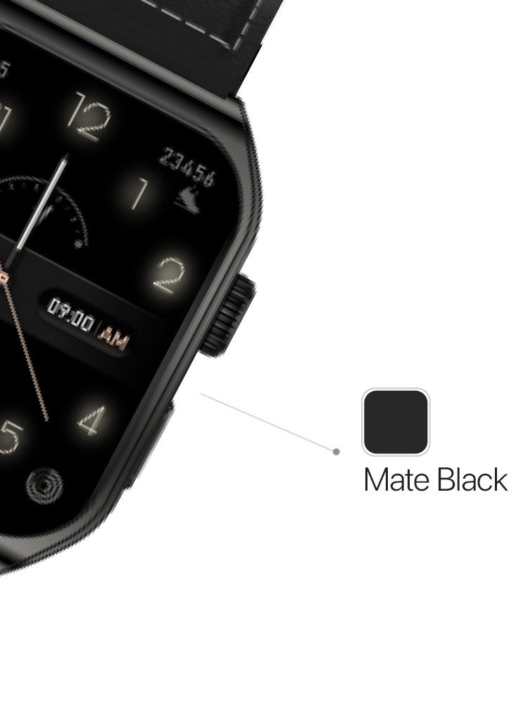 Lycka Smarto Curve Smart Watch 2.02 inch LED Display, Bluetooth Calling, Standby Time: 7 days, Usage Time: 3 days Waterproof IPx7 (MATT BLACK) - Image 2