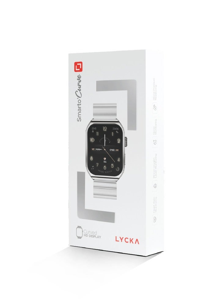 Lycka Smarto Curve Smart Watch 2.02 inch LED Display, Bluetooth Calling, Standby Time: 7 days, Usage Time: 3 days Waterproof IPx7 (MATT BLACK) - Image 5