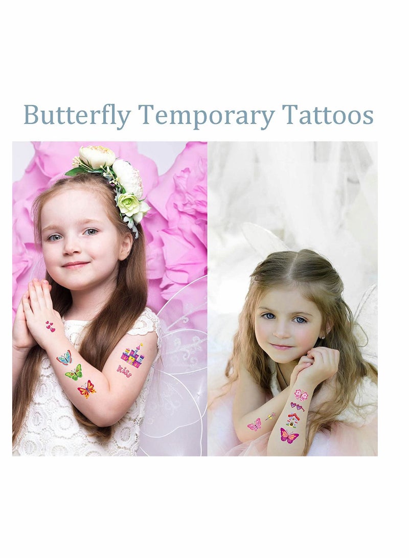 SYOSI 10 Sheets Butterfly Temporary Tattoos for Children Tattoos Girls/Kids Tattoos Butterfly Stickers for Children Party Waterproof Fake 3d Tattoos Pass The Parcel Gifts Butterfly Birthday Gift Party Bag - Image 4