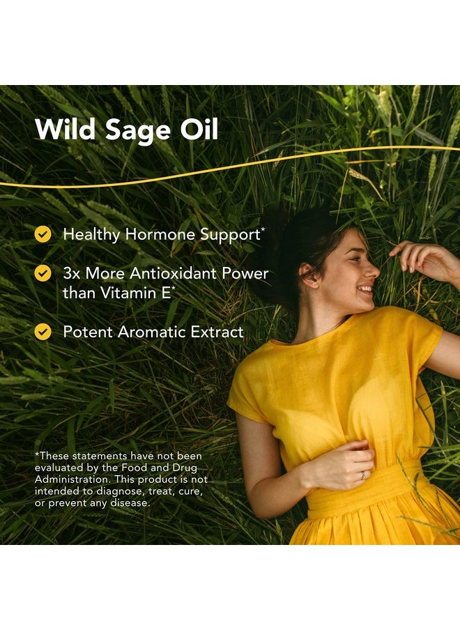 North American Herb & Spice - Sagenol 1 Fl. Oz. Wild Sage Oil Healthy Hormone Support Antioxidant Power Nongmo 60 Servings - Image 1