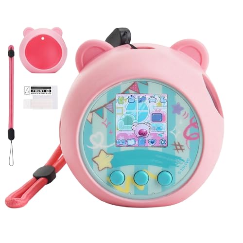 YouKnow Silicone Case Compatible with Punirunes Interactive Digital Toy Protective Skin Sleeve for Punirunes Virtual Electronic Pets Accessories Case Only Pink - Image 1