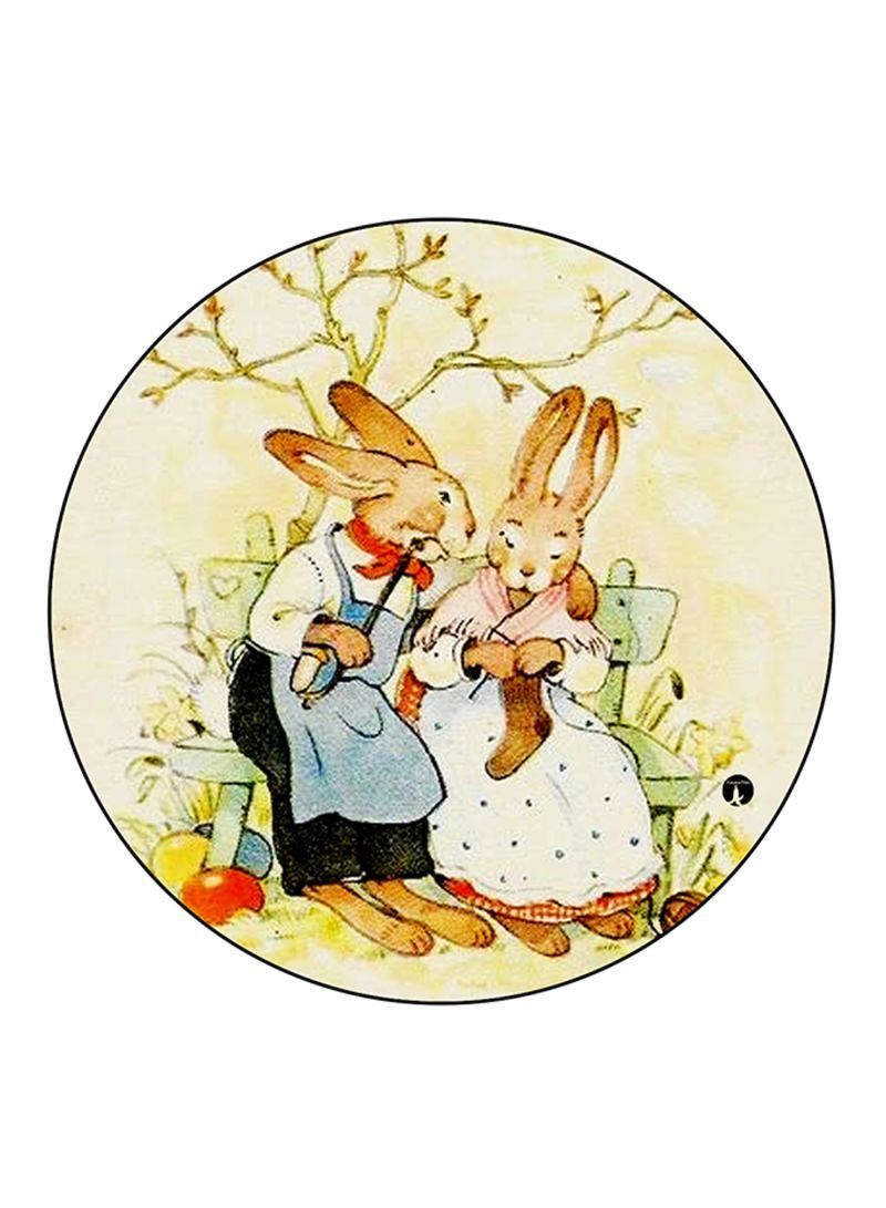 RKN Rabbits Printed Mouse Pad Multicolour