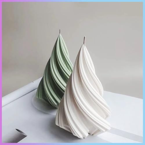 BdelrinQue Christmas Tree Candle Mould, Pillar Candle Mould, Christmas Candle Mold, Arc Shaped Candle Making Mold for DIY Candles, Soap, Resin, Chocolate, 10.3 x 7.3 cm - Image 3