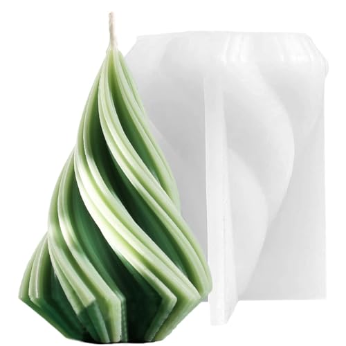BdelrinQue Christmas Tree Candle Mould, Pillar Candle Mould, Christmas Candle Mold, Arc Shaped Candle Making Mold for DIY Candles, Soap, Resin, Chocolate, 10.3 x 7.3 cm - Image 1