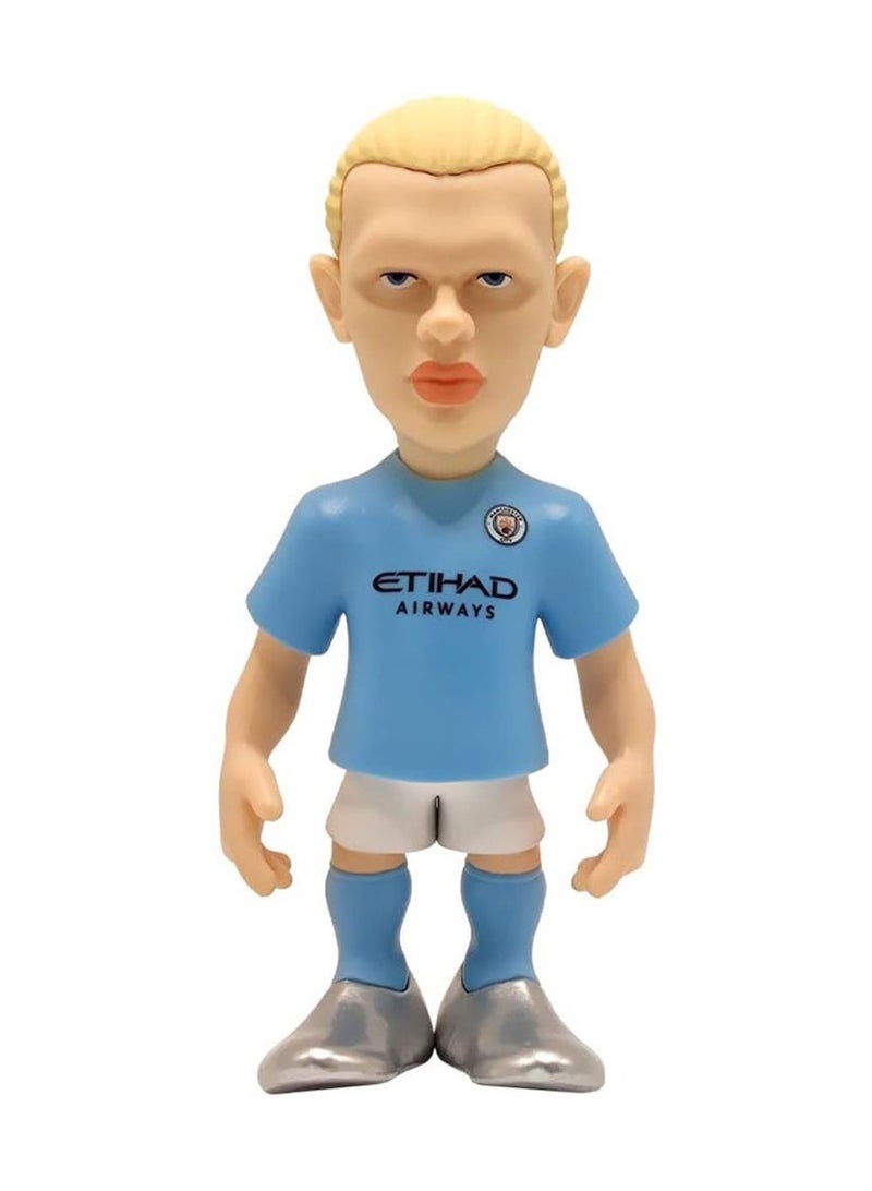 MINIX Official Manchester City Erling Haaland 12 cm Blue & White Figure 11063 - Image 1