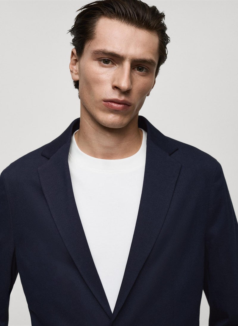 Mango Man Slim Fit Cotton Blazer  - Image 4