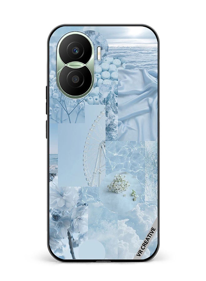 VR CREATIVE Protective Case Cover For Honor Play7T Pro Light Blue College Design  Multicolour - Image 1