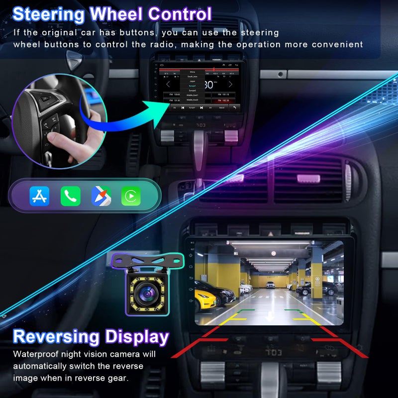 Loddery 6.86 Inch Android 13 car Stereo Radio for Dodge Ram 1500 2500 3500 1994â€“2002,for Chrysler Town & Country 1990-2000,for Cirrus 1995-2000 w/Wireless Carplay & Android Auto WiFi Bluetooth Camera MIC - Image 4