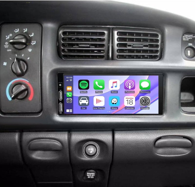 Loddery 6.86 Inch Android 13 car Stereo Radio for Dodge Ram 1500 2500 3500 1994â€“2002,for Chrysler Town & Country 1990-2000,for Cirrus 1995-2000 w/Wireless Carplay & Android Auto WiFi Bluetooth Camera MIC - Image 1