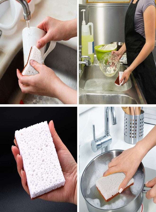 PANYEE Natural Plant Based Scrub Sponge 12 Pack, Palm Fiber Scrubbing Sponge with Non Scratch Biodegradable Compostable Sponges,Long Lasting No Smell Dishwashing Kitchen Scrubber - Image 5