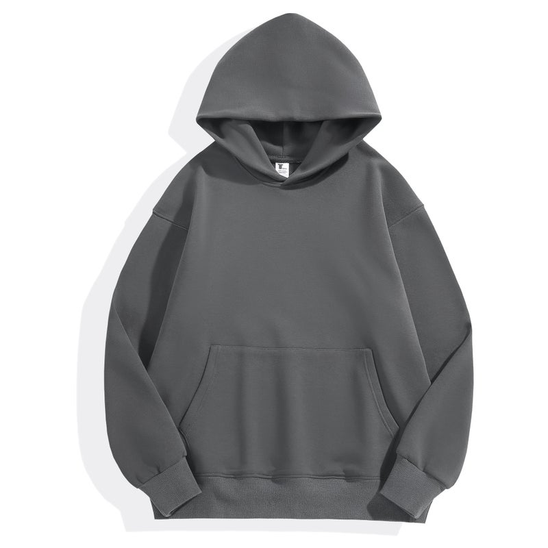 Vintage Heavy 480G Ami Kaji Hoodie Men'S Thickened Tight Fleece Shoulder Pullover Hoodie Women - Image 1