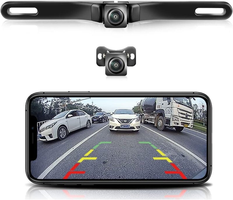 GreenYi WiFi Car Wireless Backup Camera, 5G 720P HD Rear/Front View for Smartphones and Tablets - Image 1