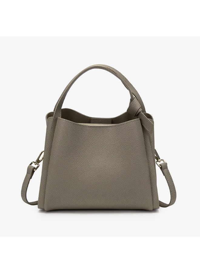 PU Leather Bucket Bag, Handheld Shoulder Crossbody Bag - Image 1