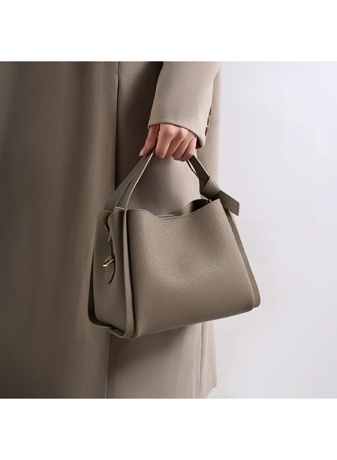 PU Leather Bucket Bag, Handheld Shoulder Crossbody Bag - Image 2