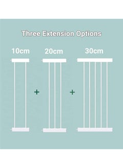 SKY-TOUCH Auto Close Extra Wide Child Gate Suitable For 75-144 CM, Including 10/20/30 CM Extension Rack Kit  - Image 3