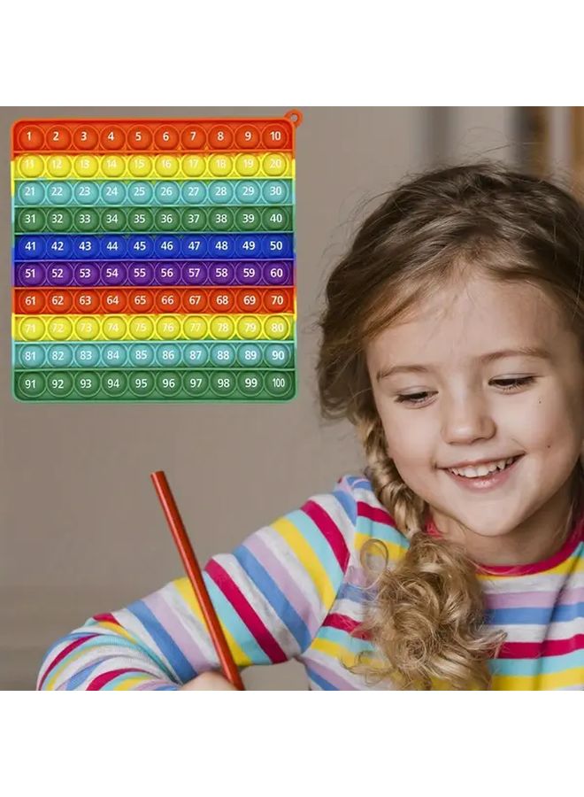 عصاية فقاعات قوس قزح للتململ 1 100 أرقام عد رياضيات تعليمي هدية تعليمية - Image 5
