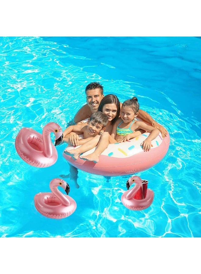 Generic Water Inflatable Coaster, color inflatable cup holder floating rack, flamingo water inflatable coaster, mini swimming pool coaster, suitable for outdoor pool parties, children's pools (12 pieces)  - Image 5