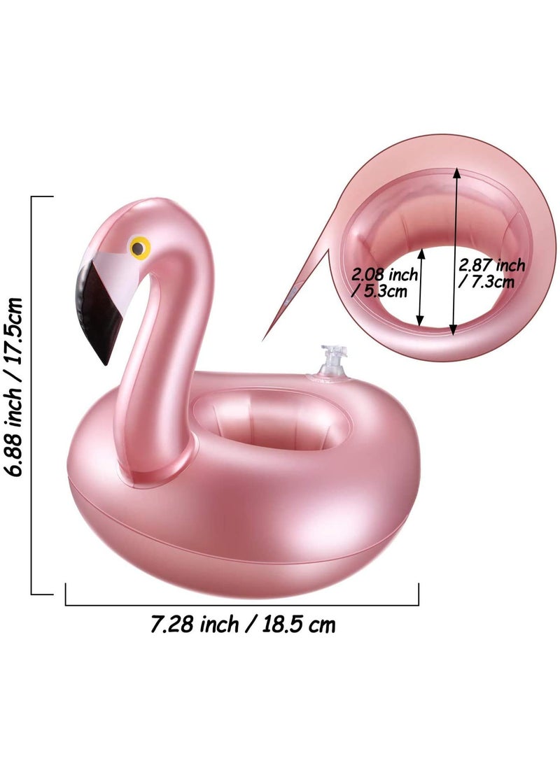 Generic Water Inflatable Coaster, color inflatable cup holder floating rack, flamingo water inflatable coaster, mini swimming pool coaster, suitable for outdoor pool parties, children's pools (12 pieces)  - Image 2