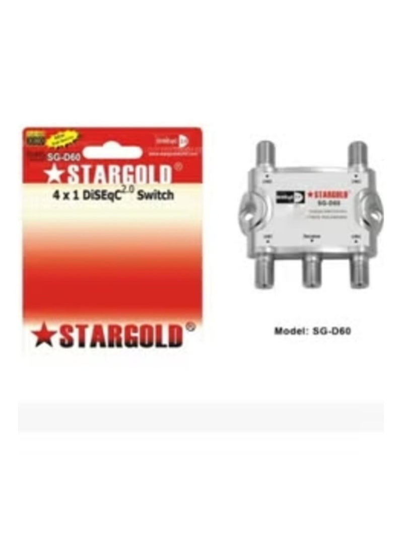 Stargold - 4x1 DiSEqC 2.0 Satellite Switch for Multi-Satellite Connections - Image 1