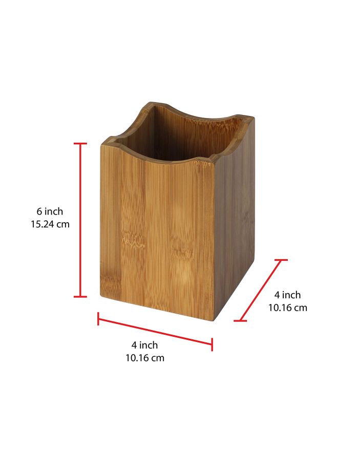 Oceanstar H1347 Utensil Holder , Brown, size:a 4 x 4 x 6 cuin (L x W x H) - Image 2