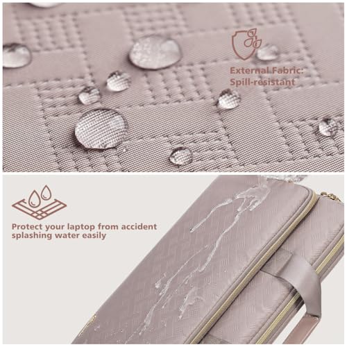 KIZUNA حقيبة كمبيوتر محمول KIZUNA بحجم 14 بوصة لحقيبة كتف لجهاز MacBook Air 15" M3 M2/Lenovo IdeaPad Slim 3i/IdeaPad Flex 5/15.4 MacBook Pro/14 Yoga Slim Pro X/14.4" Surface Laptop Studio 2/HP/Dell، كاكي - Image 3