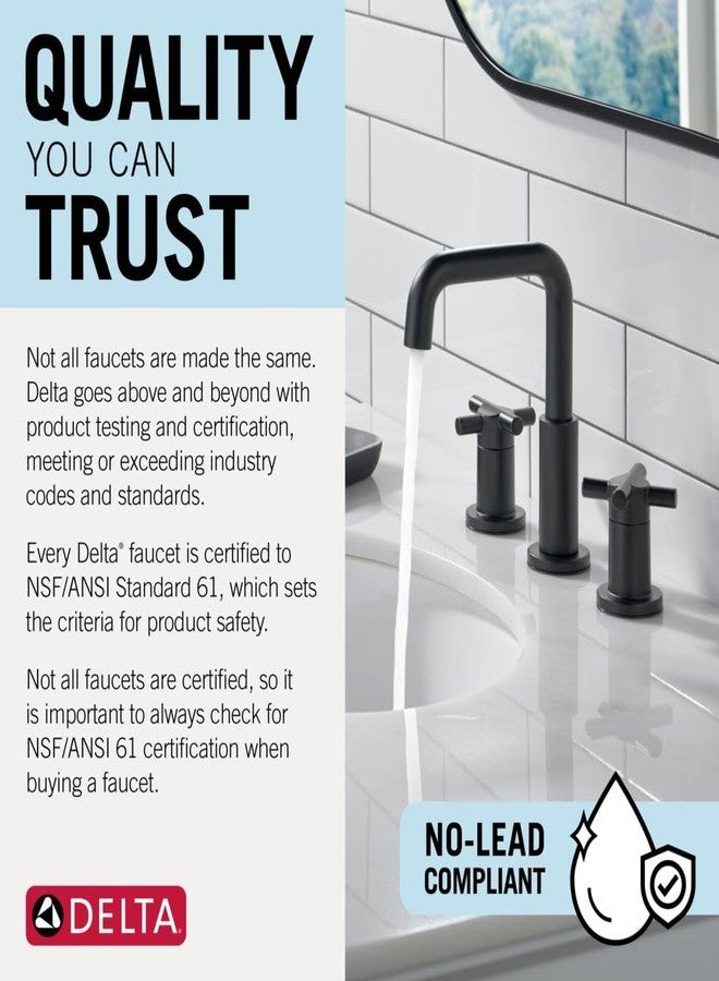 Delta Albion Chrome Bathroom Faucet 1 Hole, Single Hole Bathroom Sink Faucet for Vanity, Metal Push-Pop Drain Assembly, Chrome 15855LF - Image 5