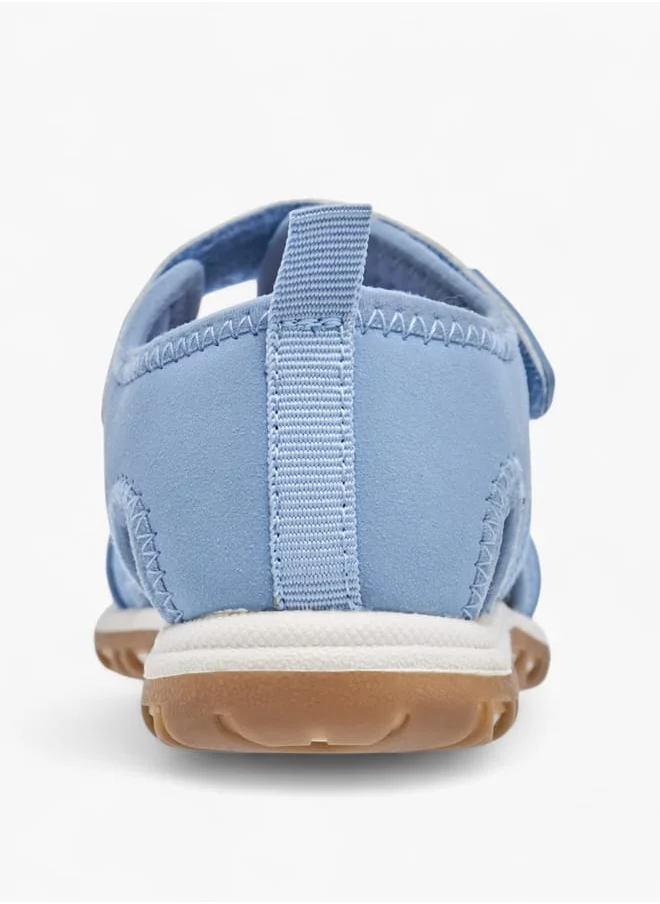 Barefeet Boys Textured Floaters With Hook And Loop Closure