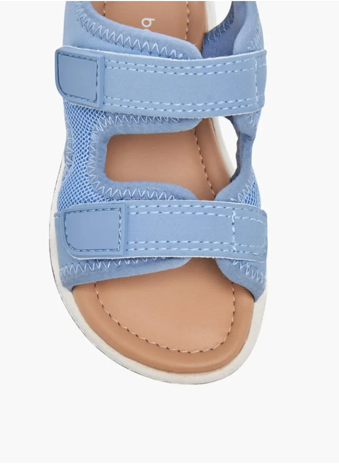 Barefeet Boys Textured Floaters With Hook And Loop Closure