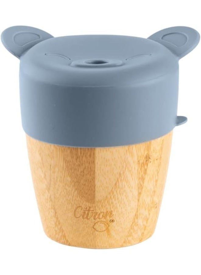 Citron Bamboo Cup With 2 Silicone Lids - Image 2
