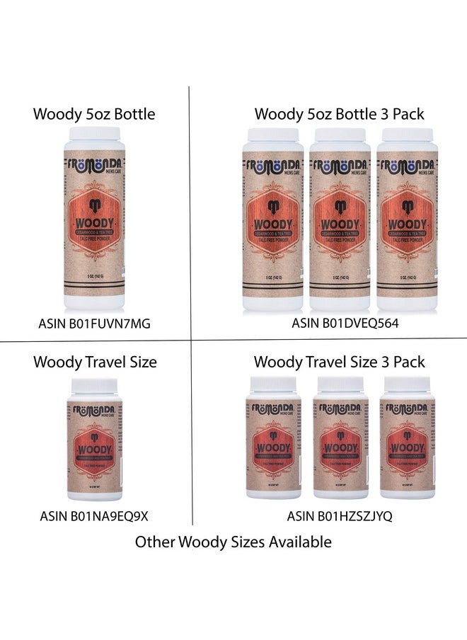 Fromonda - Fromonda (Woody) Body Powder Cedarwood & Tea Tree (5 oz, 1-Pack) Unisex, Talc-Free, Anti-Chaffing, Sweat Defense with Essential Oils - Image 1
