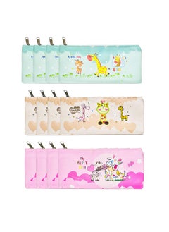 Birthday Popper Birthday Popper Animals Theme Pencil Pouches | Pack of 12 | Zippered Stationery Storage Pouches for School Supplies & Accessories | Birthday Return Gifts for Kids  - Image 1