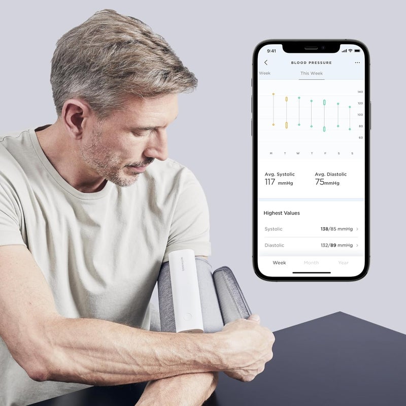 Withings BPM Connect  Digital Blood Pressure Cuff  Heart Rate Monitor  Blood Pressure Machine Arm Cuff FDA Cleared FSAHSA Eligible IOS  Android - Image 3