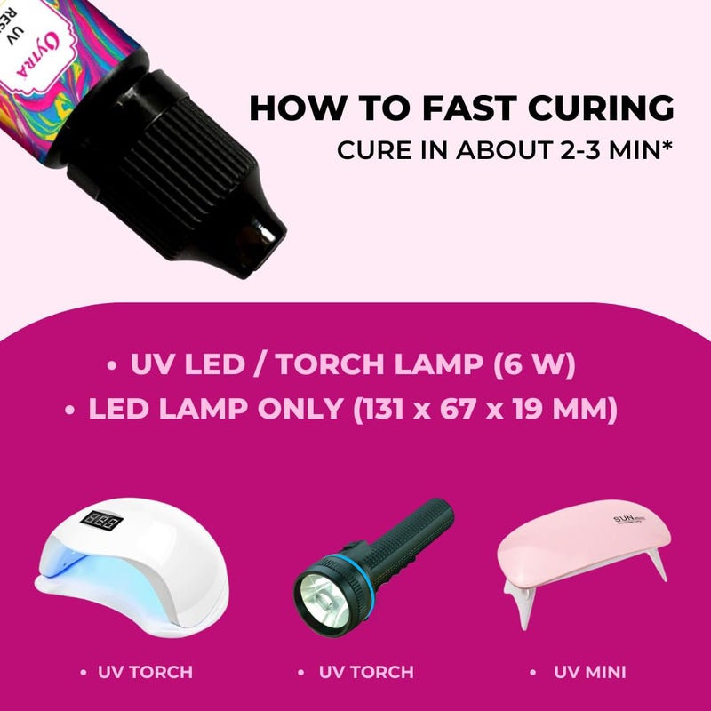 Oytra UV Resin Hard Clear Glossy Finish for Artists and Professionals Polymer Clay Gloss DIY Jewelry Craft Decoration Casting Coating (20 Grams) - Image 5