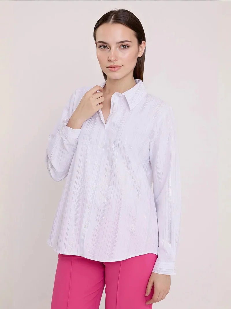 بيغ دارت BDART Oversized Striped Button-Up Shirt
