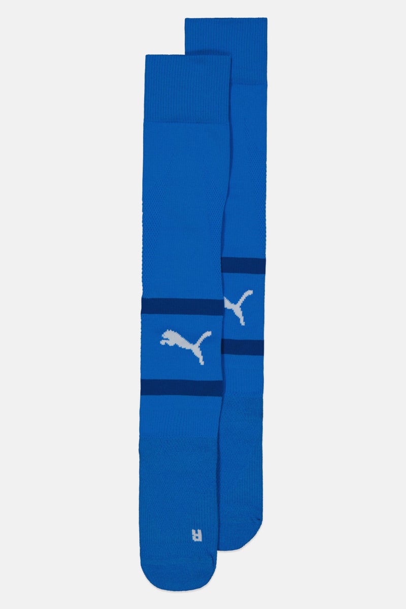 PUMA Men 1 Pair Brand Logo Football Knee-High Socks, Blue - Image 1