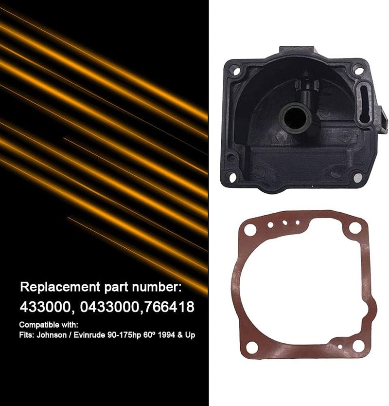 KINTLE 433000 Float Chamber Carburetor Bowl Kit Compatible with Johnson Evinrude 90-100-105-115-135-150-175HP, Replace 343870 433000 766418 - with 335070 Gasket - Image 2