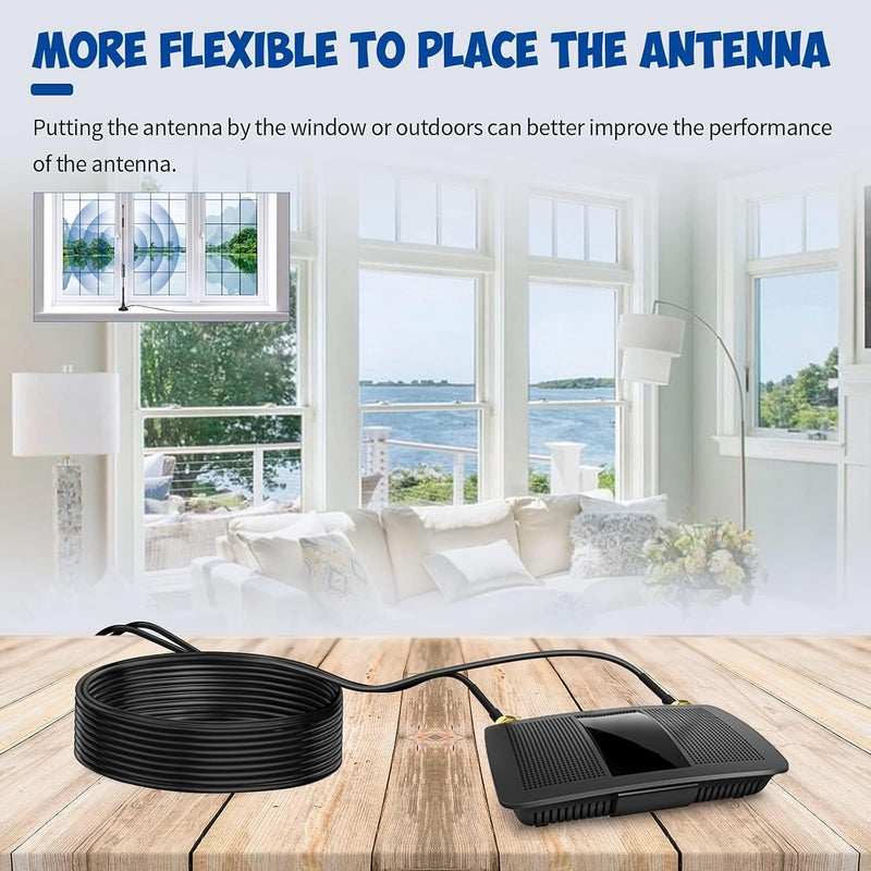 BINGFU WiFi Antenna Extension Cable 2-Pack RP-SMA Male to RP-SMA Female Bulkhead Mount RG174 Cable 3m 10 feet for WiFi Router Security IP Camera Wireless Network Card Adapter - Image 5