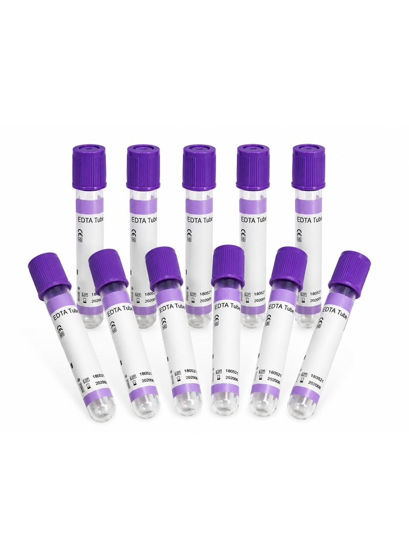 Vacuum Blood Tubes 5ml 13 x 75mm – EDTA Blood Collection Tubes 10PCS