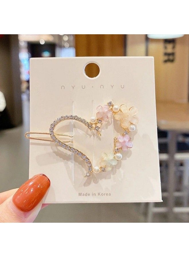 FAVELA مشابك شعر كورية فاخرة من الراتنج والأكريليك واللؤلؤ اللامع ودبابيس شعر مرصعة بأحجار الراين للنساء والفتيات (عبوة من 4 قطع) - Image 3