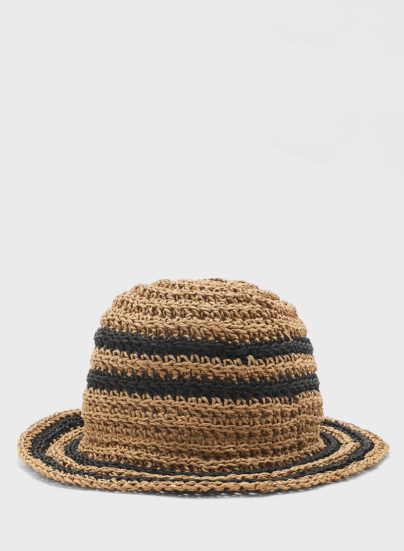 سفنتي فايف قبعة دلو من القش - Image 1