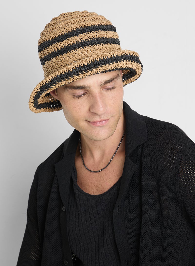 سفنتي فايف قبعة دلو من القش - Image 4